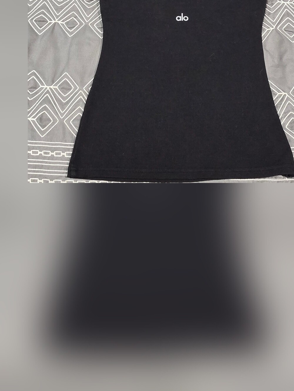 Alo Ribbed Racerback Tank In Black Size Small - Picture 5 of 7